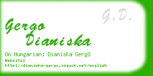 gergo dianiska business card